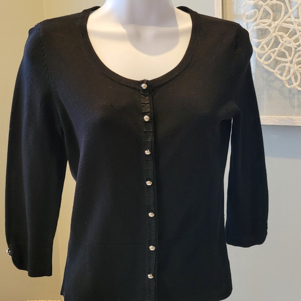 Black White House Black Market Cardigan
